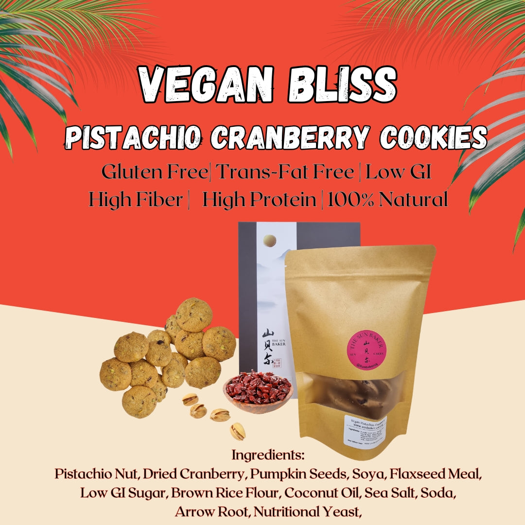Vegan-Gluten Free Pistachio Cranberry