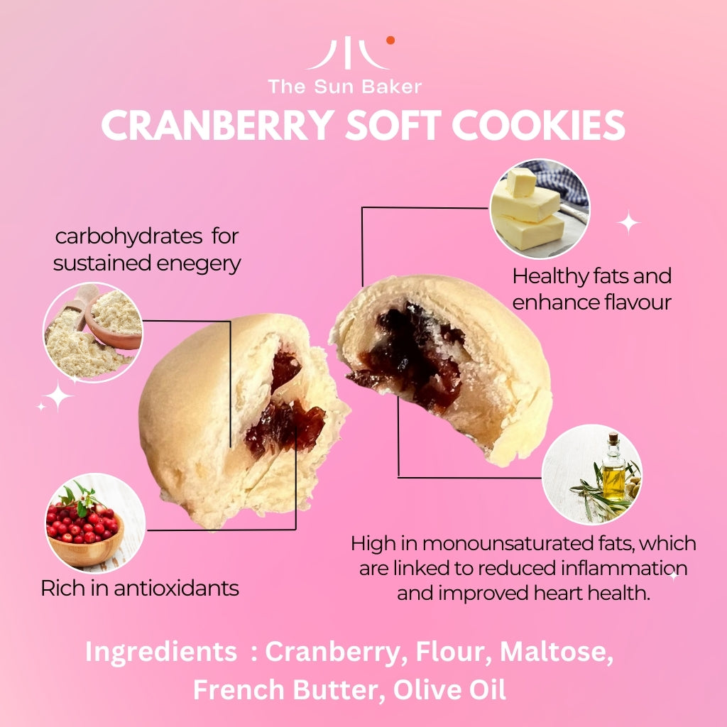 Cranberry Soft Cookies - 8 pcs per box
