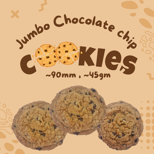 Handmade Cookies : Jumbo Choc Chip- 6 individual wrapped in a box